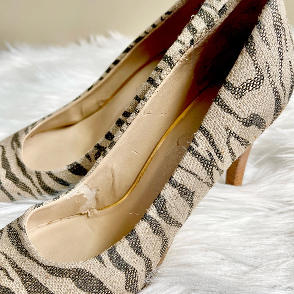 Nine West Metallic Zebra Print Heels - Picture 7 of 9